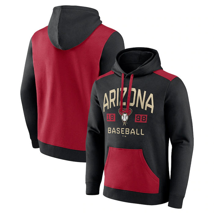 Arizona Diamondbacks Black Red Chip In Pullover Hoodie - Zenithce