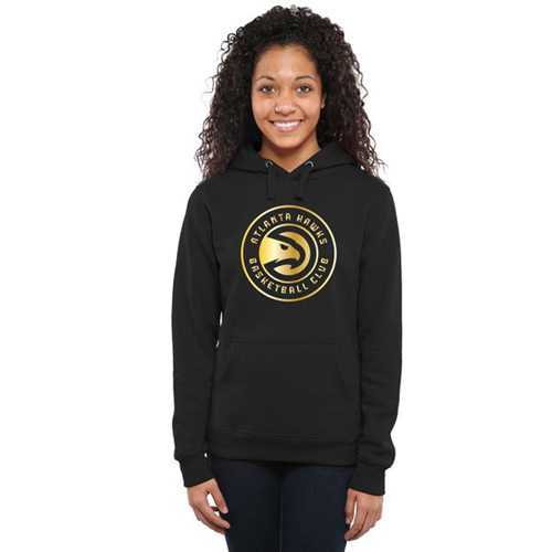 WoAtlanta Hawks Gold Collection Pullover Hoodie Black - Zenithce