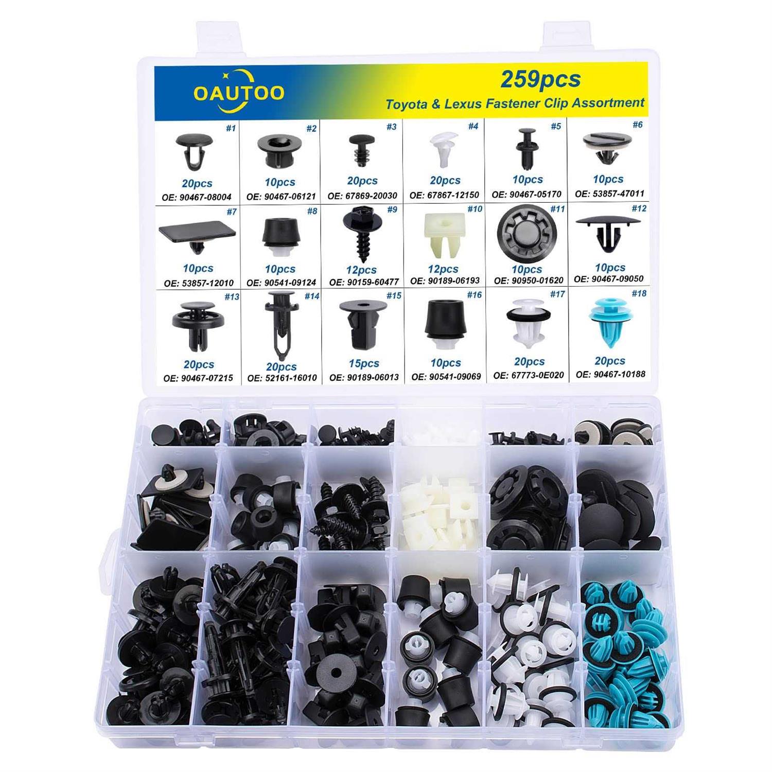 Oautoo 189pcs for Land Rover Body Interior and Exterior Retainer Fastener Clip Assortment 20 Most Popular Sizes & Applications - Zenithce
