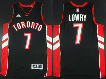 Toronto Raptors #7 Kyle Lowry Revolution 30 Swingman 2014 New Black Jersey - Zenithce