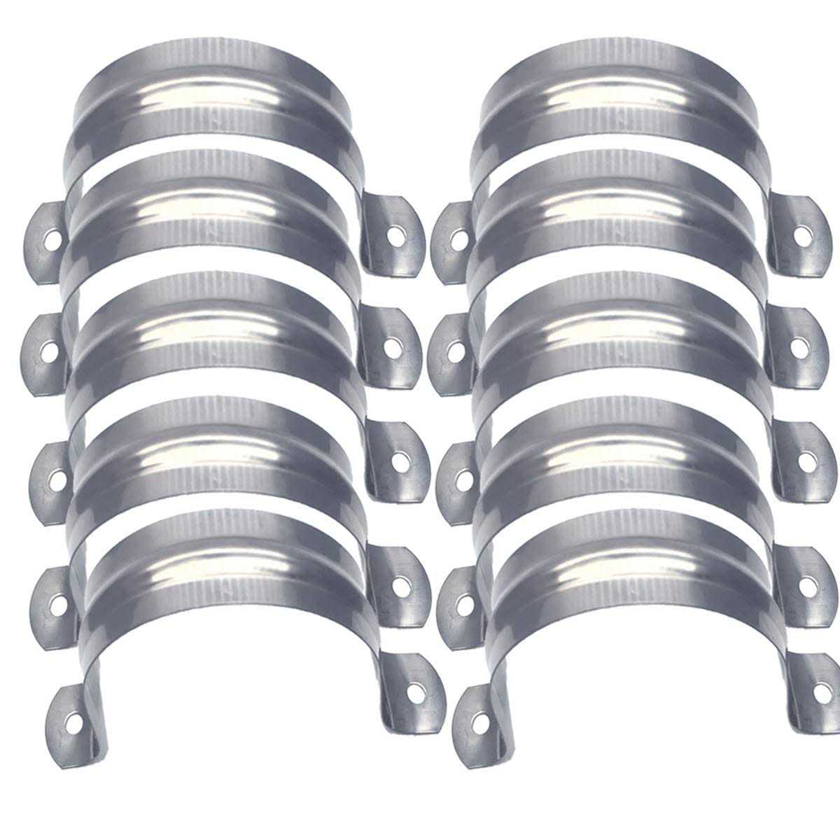Nge 4inch Rigid Pipe Strap Clamp-Two Hole Strap-U Bracket Tube Clip-Stainless Steel Heavy Duty Pipe Fasten Holder-Secures Condu - Zenithce