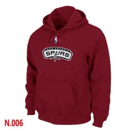 Mens San Antonio Spurs Red Pullover Hoodie - Zenithce