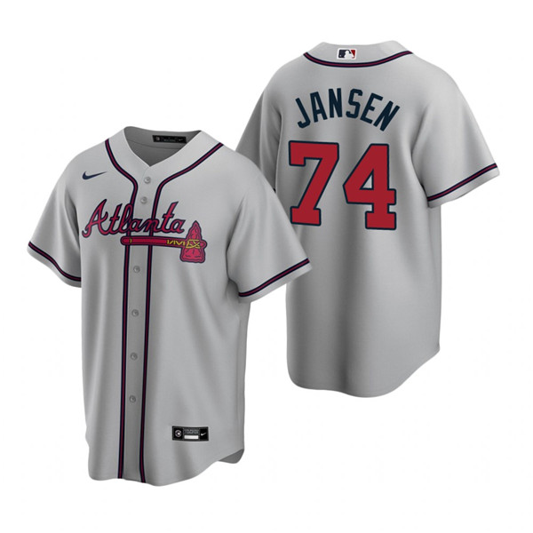 Atlanta Braves #74 Kenley Jansen Grey Cool Base Stitched Baseball Jersey - Zenithce