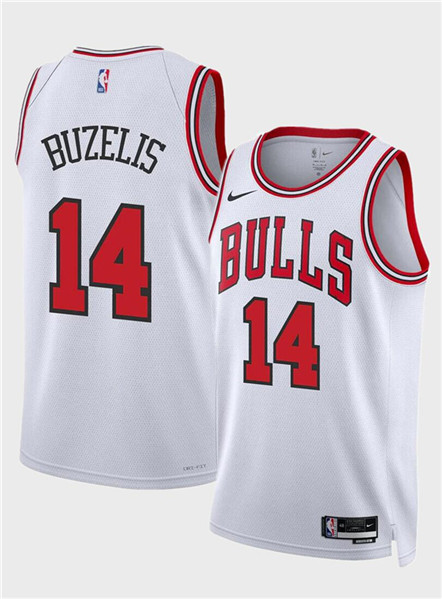 Chicago Bulls #14 Matas Buzelis White 2024 Draft Association Edition Stitched Jersey - Zenithce