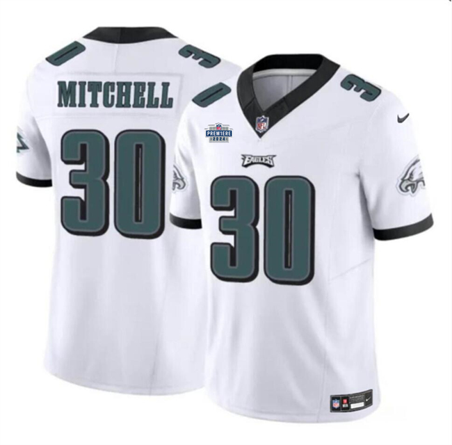 Philadelphia Eagles #30 Quinyon Mitchell White 2024 With Dradt Patch F.U.S.E Vapor Untouchable Limited Stitched Jersey - Zenithce