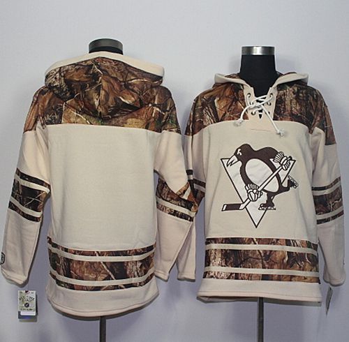 Penguins Blank Cream Camo Stitched Jersey - Zenithce