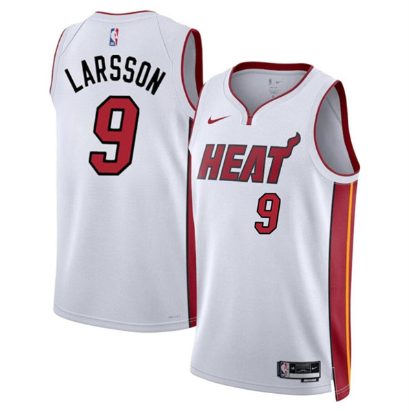 Miami Heat #9 Pelle Larsson White 2024 Draft Association Edition Stitched Jersey - Zenithce