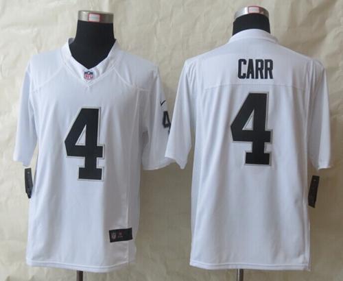 Raiders #4 Derek Carr White Stitched Game Nike Jersey - Zenithce