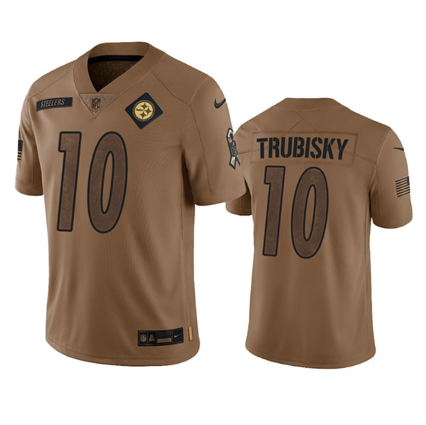 Pittsburgh Steelers #10 Mitch Trubisky 2023 Brown Salute To Service Limited Stitched Jersey - Zenithce