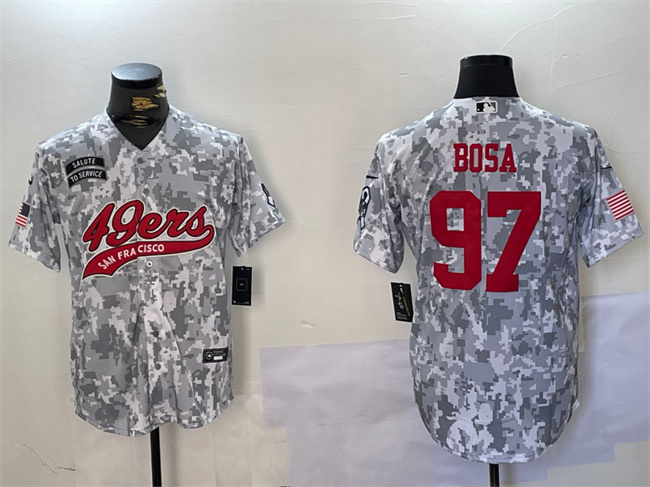 San Francisco 49ers #97 Nick Bosa 2024 Arctic Camo Salute To Service Stitched Jersey - Zenithce
