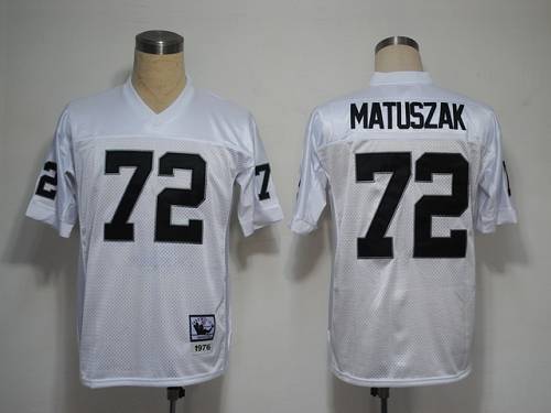 Mitchell And Ness Raiders #72 John Matuszak White Stitched Jersey - Zenithce