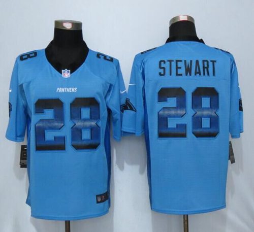 Panthers #28 Jonathan Stewart Blue Alternate Stitched Limited Strobe Nike Jersey - Zenithce