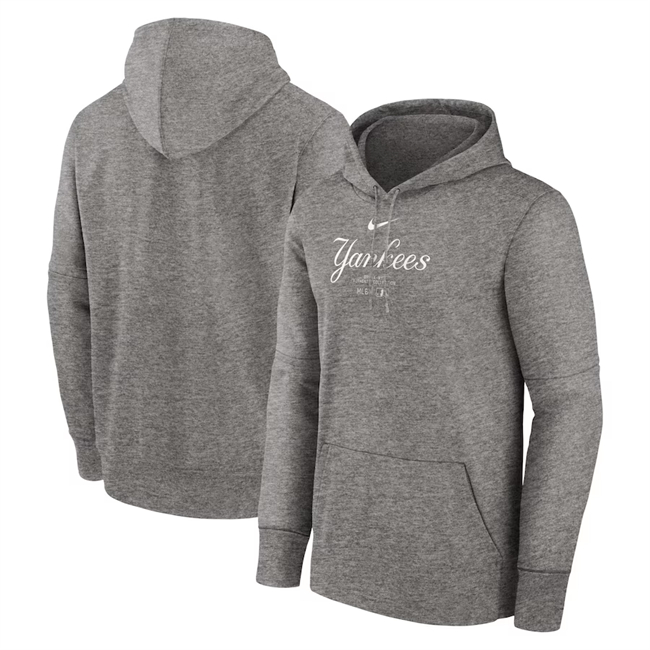 New York Yankees Gray Collection Practice Performance Pullover Hoodie - Zenithce