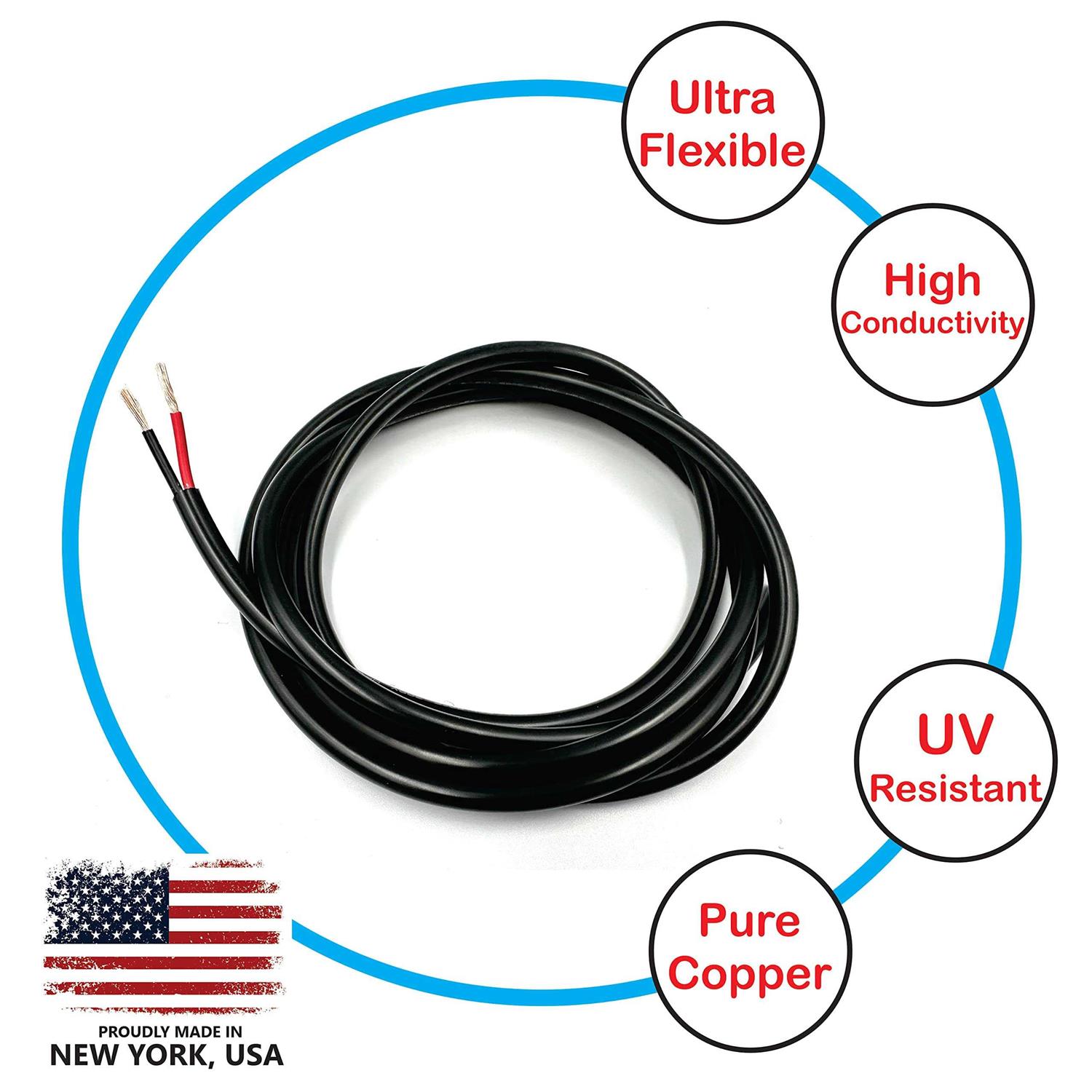 NATIONAL Wire&Cable Gauge 2 Conductors Premium Electrical Wire Made in USA - Zenithce