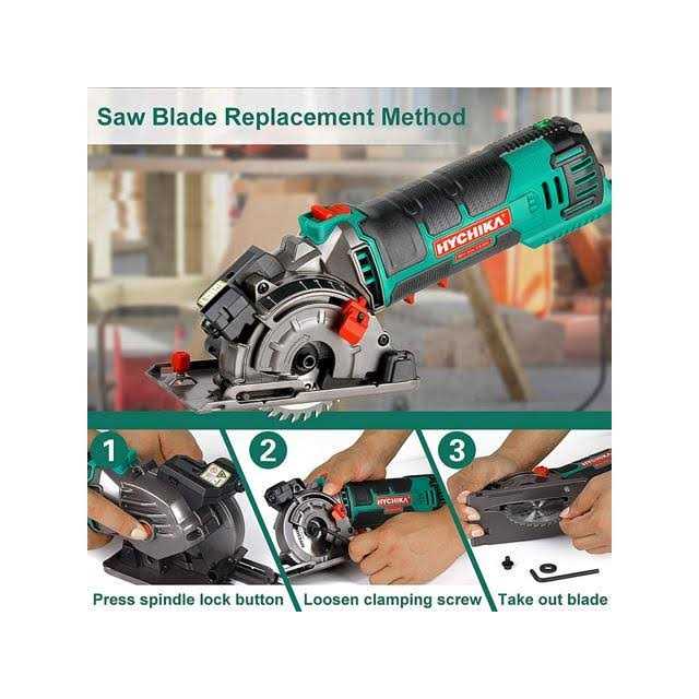 Mini Circular Saw Enventor 4.8A Electric Circular Saw Corded with Laser Guide - Zenithce