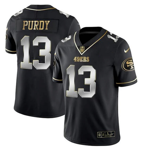 San Francisco 49ers #13 Brock Purdy Black Gold Stitched Jersey - Zenithce