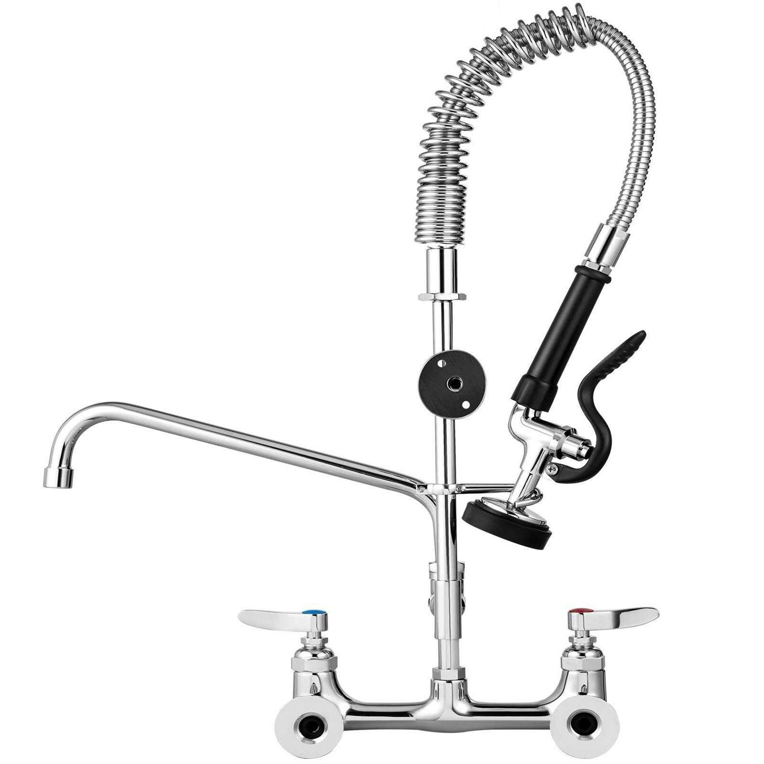 VEVOR Commercial Hand Sink with Faucet and Side Splash Nsf Stainless Steel Sink for Washing - Zenithce