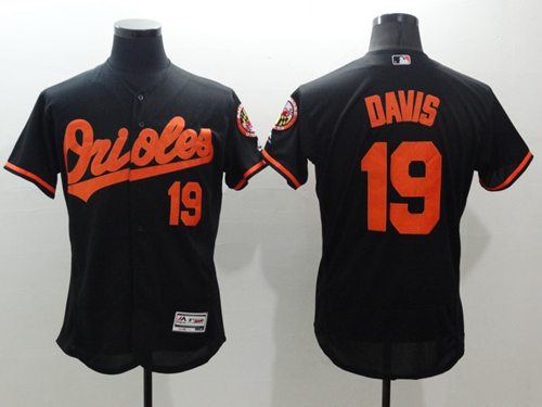 Orioles #19 Chris Davis Black Flexbase Authentic Collection Stitched Jersey - Zenithce