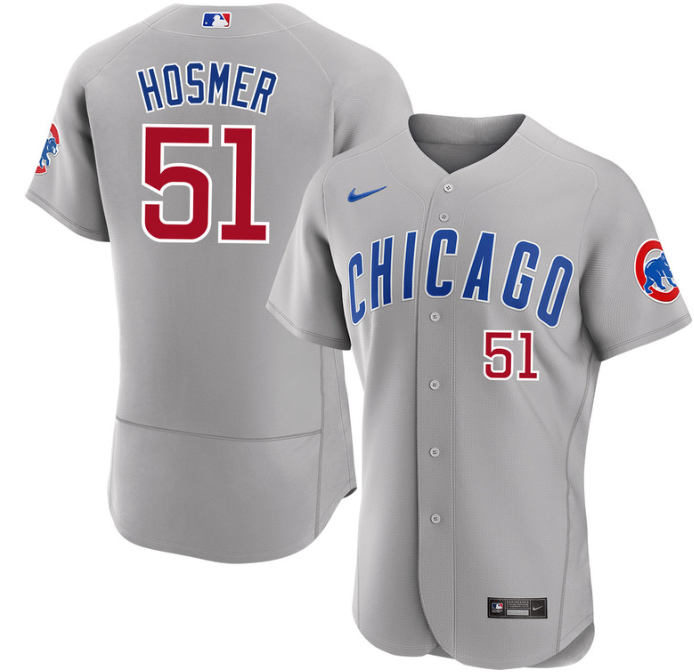Chicago Cubs #51 Eric Hosmer Gray Flex Base Stitched Jersey - Zenithce
