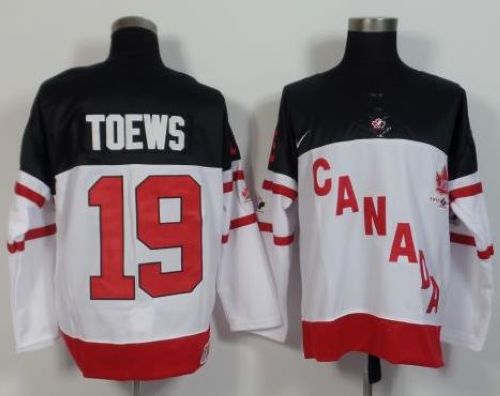 Olympic CA. #19 Jonathan Toews White 100th Anniversary Stitched Jersey - Zenithce