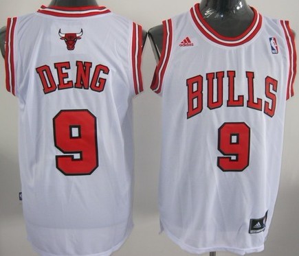 Chicago Bulls #9 Luol Deng Revolution 30 Swingman White Jersey - Zenithce