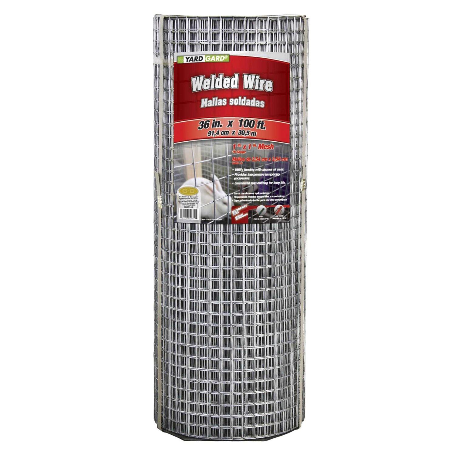 Yardgard 309312A 24 inch by 25 Foot 16 Gauge 1 inch by 1 inch Mesh Galvanized Welded Wire - Zenithce