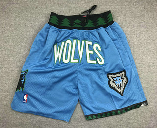 Minnesota Timberwolves 2003-04 Blue Just Don Shorts Swingman Shorts - Zenithce