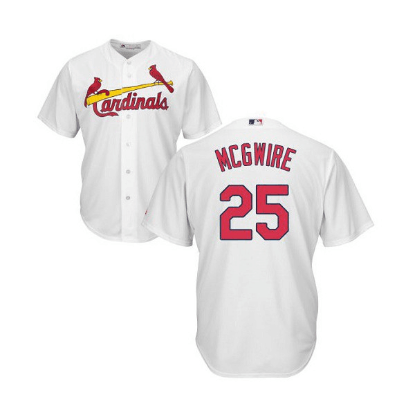 St. Louis Cardinals #25 Mark McGwire White Cool Base Stitched Jersey - Zenithce