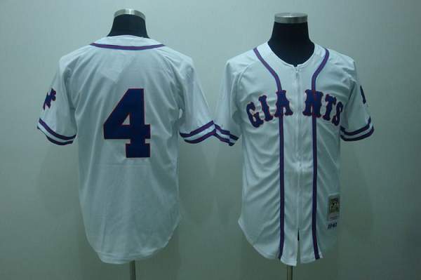 Mitchell And Ness Giants #4 Mel Ott Stitched White Throwback Jersey - Zenithce