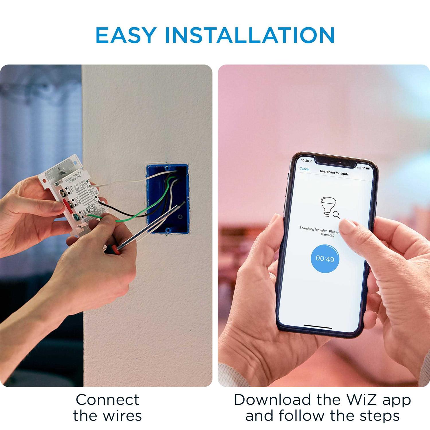WiZ Connected Portable Button, Smart Control with WiZ App and 2.4Ghz Wi-Fi 604389 - Zenithce