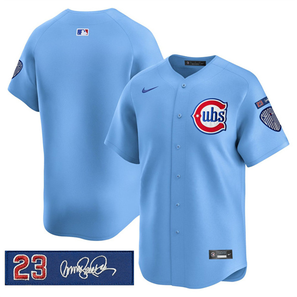 Chicago Cubs Blank Blue 'Ryne Sandberg Tribute' Vapor Limited V3 Stitched Jersey - Zenithce