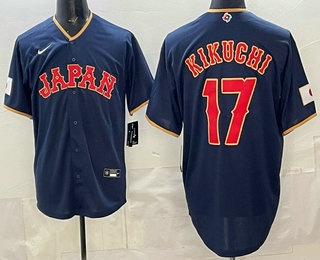 Japan #17 Yusei Kikuchi Navy 2026 World Classic Cool Base Jersey - Zenithce