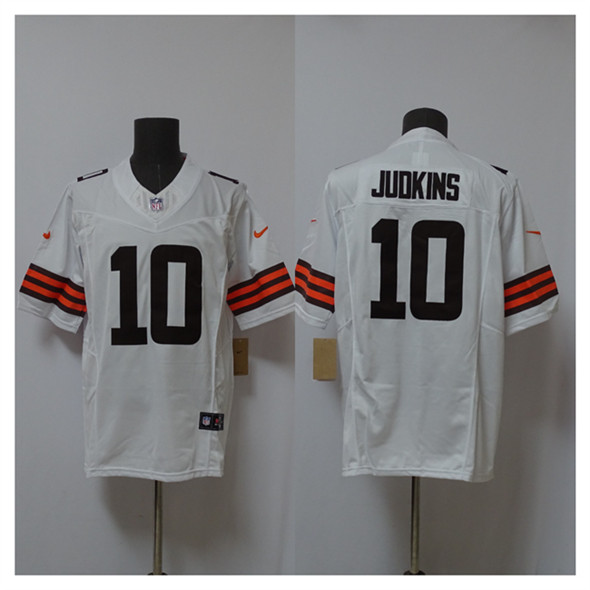 Cleveland Browns #10 Quinshon Judkins White 2025 Draft F.U.S.E. Vapor Limited Football Stitched Jersey - Zenithce