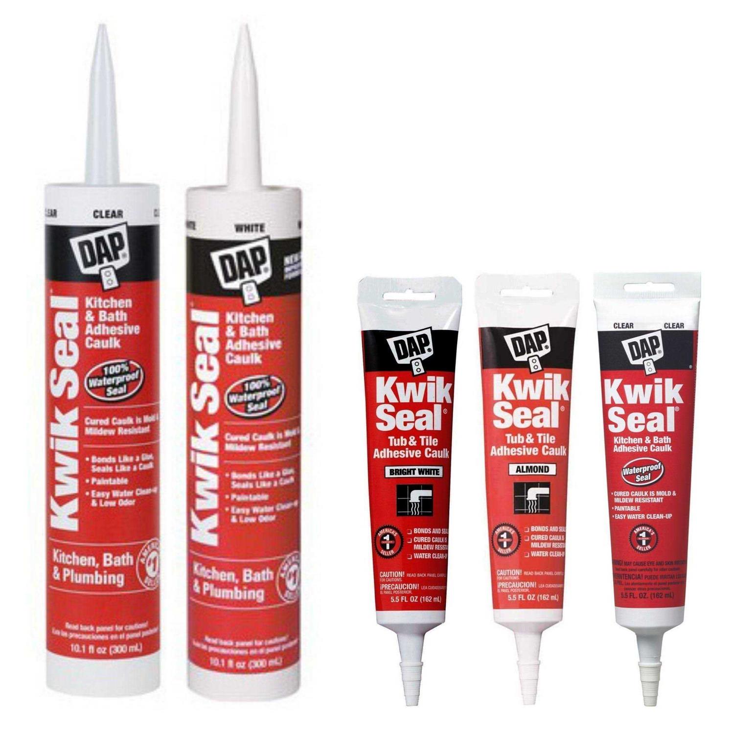 Dap Kwik Seal 18001 Adhesive Caulk White - Zenithce