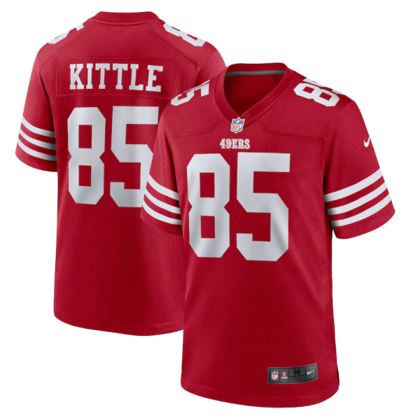 San Francisco 49ers #85 George Kittle 2022 New Scarlet Stitched Game Jersey - Zenithce