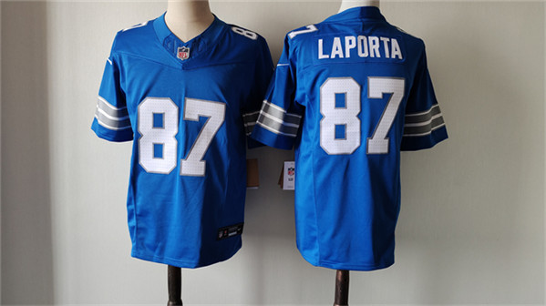 Detroit Lions #87 Sam LaPorta Blue 2024 F.U.S.E. Vapor Limited Stitched Jersey - Zenithce