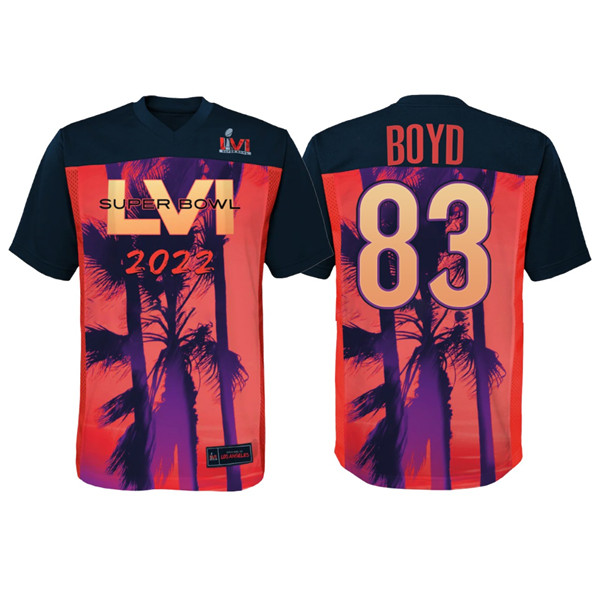 Cincinnati Bengals #83 Tyler Boyd Super Bowl LVI Red Black Stitched Jersey - Zenithce