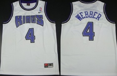 Sacramento Kings #4 Chris Webber White Swingman Jersey - Zenithce