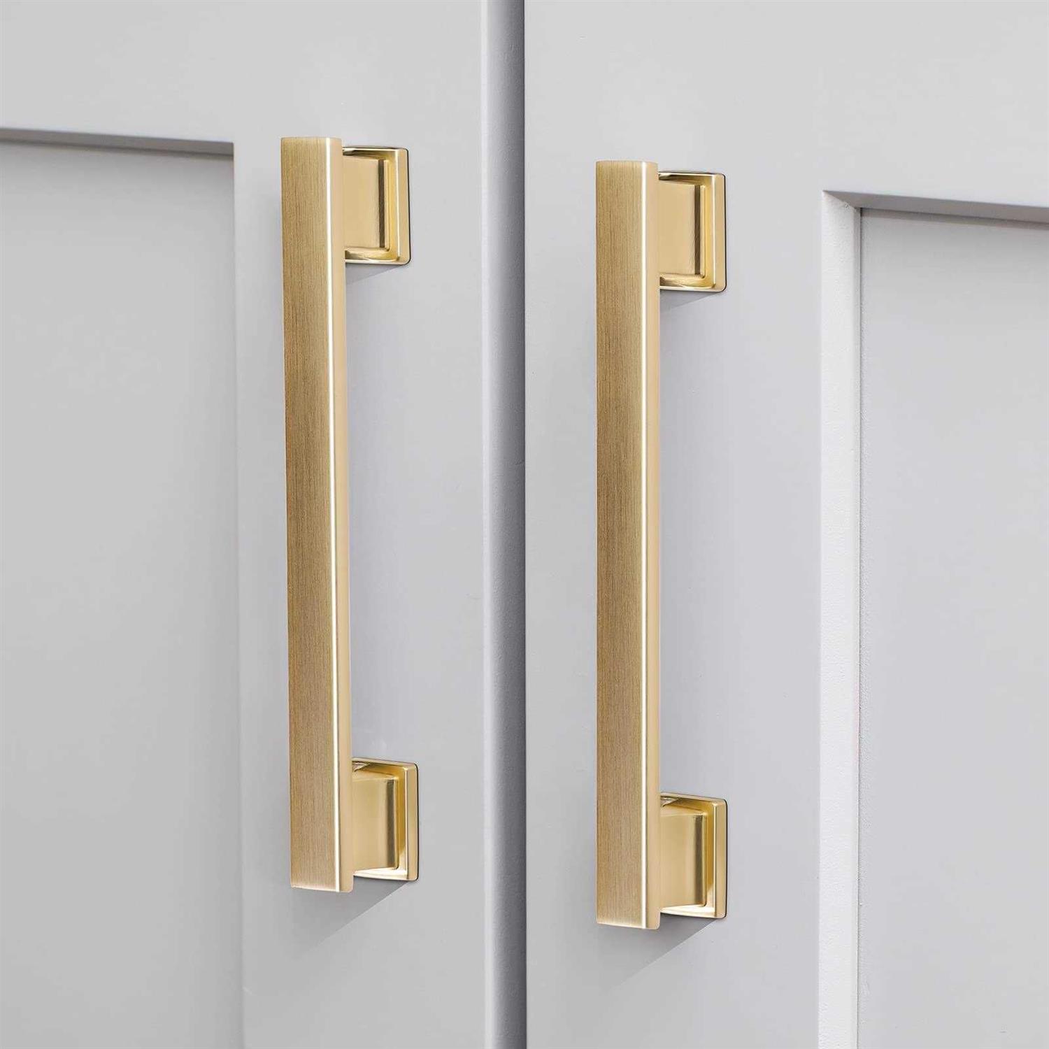VEHCIL Square Cabinet Knobs Brushed Nickel Single Hole Silver Kitchen Cabinet Knobs Cabinet Handles Hardware for Cupboard Closet Bathroom - Zenithce