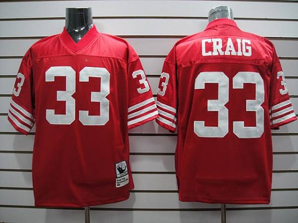 Mitchell And Ness 49ers #33 Roger Craig Stitched Red Jersey - Zenithce