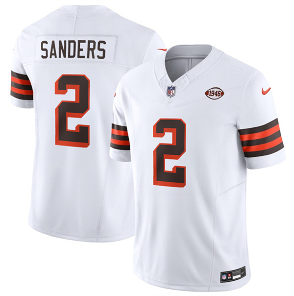 Cleveland Browns #2 Shedeur Sanders White 2026 1946 Collection F.U.S.E. Vapor Limited Stitched Jersey - Zenithce