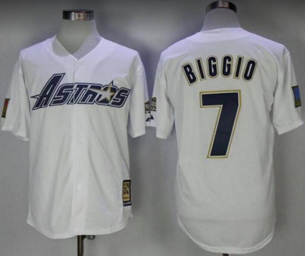 Houston Astros #7 Craig Biggio White Cool Base Stitched Baseball Jersey - Zenithce
