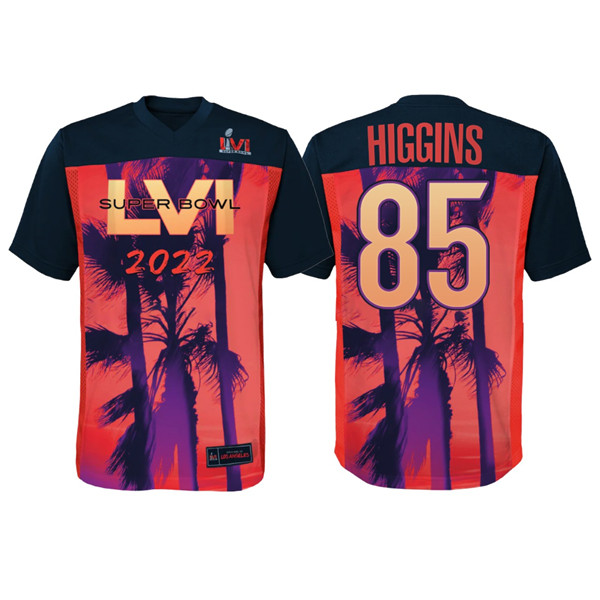 Cincinnati Bengals #85 Tee Higgins Super Bowl LVI Red Black Stitched Jersey - Zenithce