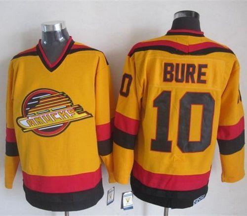 Canucks #10 Pavel Bure Gold CCM Throwback Stitched Jersey - Zenithce