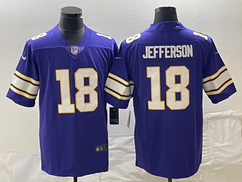 Minnesota Vikings #18 Justin Jefferson Purple Vapor Untouchable Limited Stitched Jersey - Zenithce