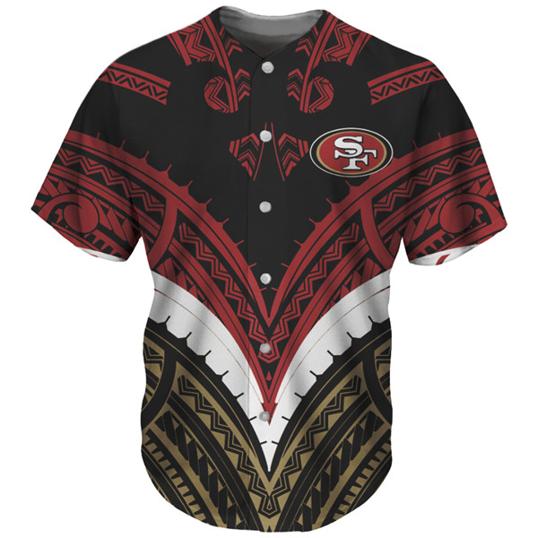 San Francisco 49ers Red Black Baseball Jersey - Zenithce