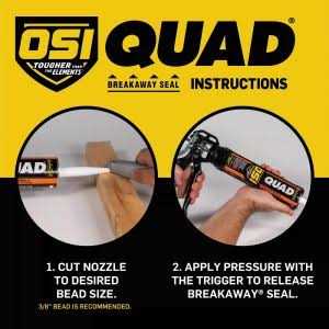 OSI Quad Advanced Formula 10 fl. oz Exterior WINDOW DOOR and Siding Sealant - Zenithce