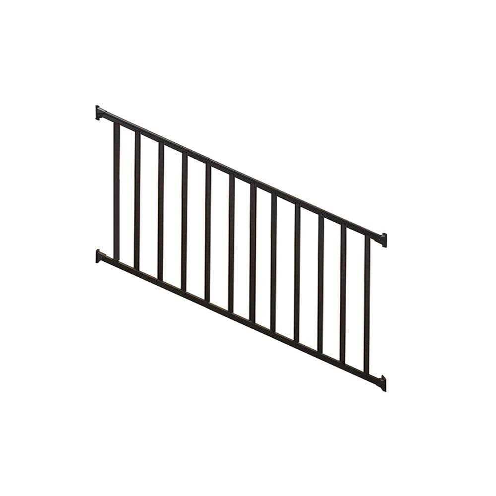 Weatherables Stanford 36 in. H x Textured White Aluminum Stair Railing Kit - Zenithce