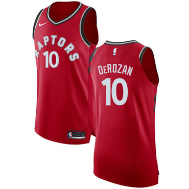 Toronto Raptors #10 DeMar DeRozan Red Authentic Icon Edition Jersey - Zenithce
