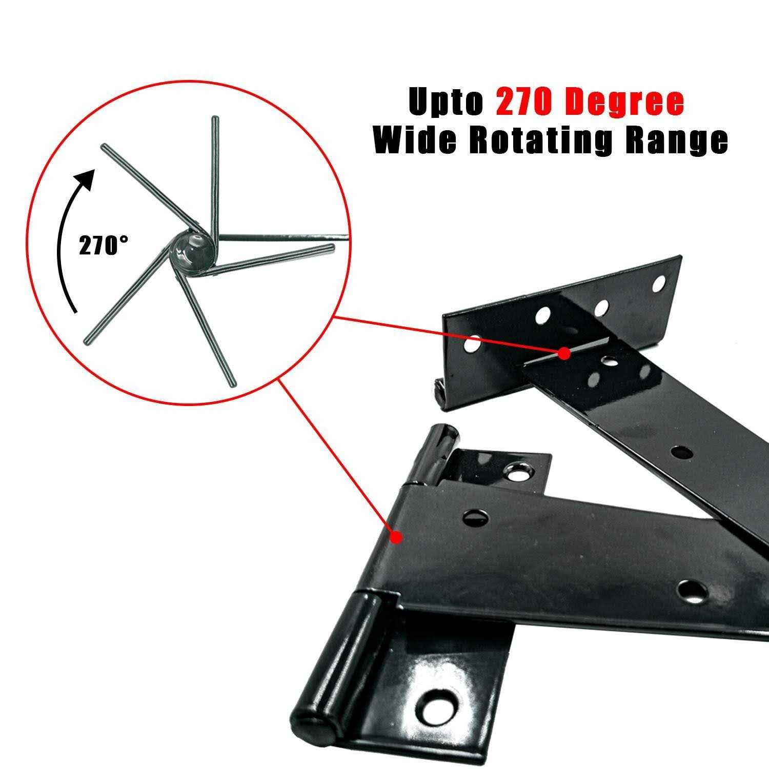 HLMOptimo Heavy Duty T Hinge Tee Hinge T Strap Hinge Shed Hinge Gate Hinge Barn Hinge Fence Hinge Door Hinge Wrought Rustproof All Size B - Zenithce